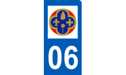 Autocollant (sticker): immatriculation motard département des Alpes Maritimes