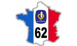 Autocollant (sticker): FRANCE 62