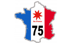 Autocollant (sticker): FRANCE 75 Région Ile de France