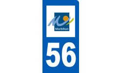 Autocollant (sticker): immatriculation motard 56 du Morbihan
