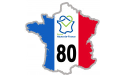 Autocollant (sticker): 80 France région Hauts-de-France