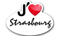 Sticker autocollant j'aime Strasbourg