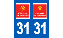 Autocollant (sticker): numéro immatriculation 31 (region)