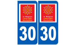 Autocollant (sticker): numéro immatriculation 30 (region)