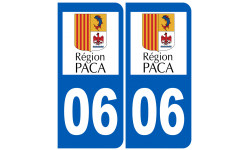 Autocollant (sticker): numéro immatriculation 06 région