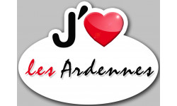 j'aime les Ardennes - 15x11cm - Autocollant(sticker)