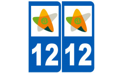 numéro immatriculation 12 (Aveyron) - Autocollant(sticker)