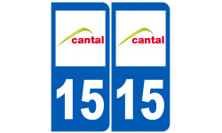 numéro immatriculation 15 (Cantal) - Autocollant(sticker)