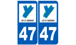 numéro immatriculation 47 (Lot-et-Garonne) - Autocollant(sticker)