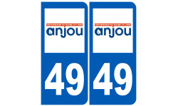 numéro immatriculation 49 (Maine-et-Loire) - Autocollant(sticker)
