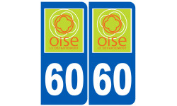 numéro immatriculation 60 (Oise) - Autocollant(sticker)