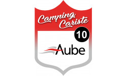 Sticker / autocollant : Camping car Aube 10 - 10x7.5cm