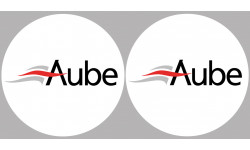 Département Aube 10  - 2 logos de 10cm - Autocollant(sticker)