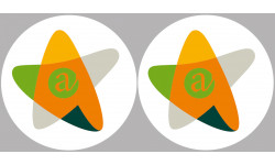 Département L'Aveyron 12  - 2 logos de 10cm - Autocollant(sticker)