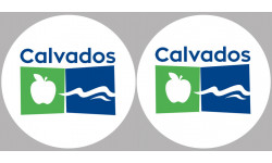 Département Calvados 14  - 2 logos - 10cm - Autocollant(sticker)
