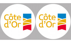 Département La Côte d'Or 21 - 2 autocollants logo - Autocollant(sticker)