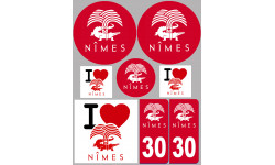 Nîmes (8 autocollants variés) - Autocollant(sticker)
