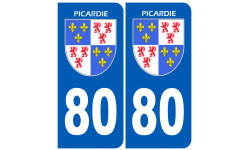 immatriculation 80 la Picardie - Autocollant(sticker)