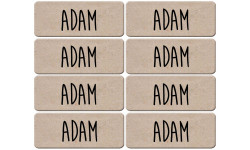 Prénom Adam - 8 stickers de 5x2cm - Autocollant(sticker)
