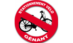 stationnement vélo gênant - 20cm - Autocollant(sticker)
