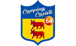 Blason Camping cariste Béarnais 64 - 15x20cm - Autocollant(sticker)