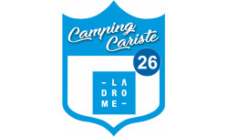 blason camping cariste Drome 26 - 15x11.2cm - Autocollant(sticker)
