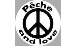 Pêche and love - 20cm - Autocollant(sticker)