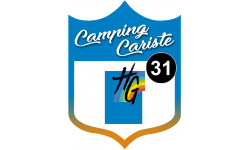 blason camping cariste Haute Garonne 31 - 15x11.2cm - Autocollant(sticker)