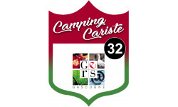 blason camping cariste Gers 32 - 10x7.5cm - Autocollant(sticker)