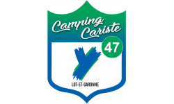 blason camping cariste Lot et Garonne 47 - 10x7.5cm - Autocollant(sticker)