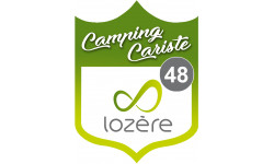 blason camping cariste Lozère 48 - 15x11.2cm - Autocollant(sticker)
