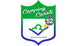 blason camping cariste Haute Marne 52 - 20x15cm - Autocollant(sticker)