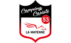 blason camping cariste Mayenne 53 - 15x11.2cm - Autocollant(sticker)
