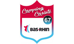 blason camping cariste Bas-Rhin 67 - 10x7.5cm - Autocollant(sticker)