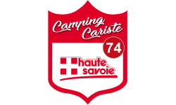 blason camping cariste Haute Savoie 74 - 15x11.2cm - Autocollant(sticker)