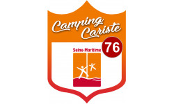 blason camping cariste Seine Maritime 76 - 20x15cm - Autocollant(sticker)