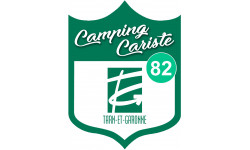 blason camping cariste Tarn et Garonne 82 - 10x7.5cm - Autocollant(sticker)