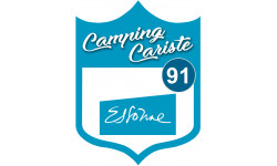 blason camping cariste Essonne 91 - 15x11.2cm - Autocollant(sticker)