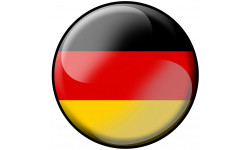 drapeau Allemand rond - 5cm - Autocollant(sticker)