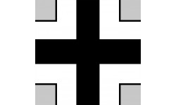 drapeau aviation Allemand noir - 20cm - Autocollant(sticker)