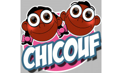 Chicouf frère et soeur d'origine afro - 10x9cm - Autocollant(sticker)