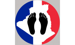 sticker / autocollant : Pieds noirs carte Franco Algérienne - 10cm - Autocollant(sticker)