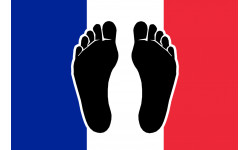 sticker / autocollant : Pieds noirs drapeau Français - 5cm - Autocollant(sticker)