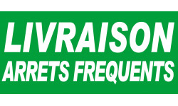 livraison arrêts fréquents vert - 30x14 cm - Autocollant(sticker)