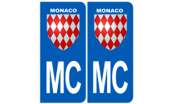 numéro immatriculation MC Monaco Grimaldi - Autocollant(sticker)