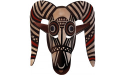 masque africain traditionnel - 20x17,5cm - Autocollant(sticker)