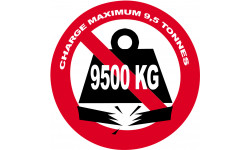 Charge maximale 9,5 tonnes - 20cm - Autocollant(sticker)