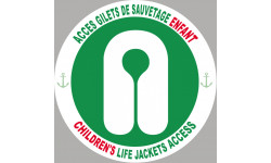 ACCES GILETS DE SAUVETAGE ENFANT - 10cm - Autocollant(sticker)