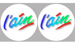 Département de l'Ain 01 (2 fois 10cm) - Autocollant(sticker)
