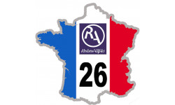 FRANCE 26 Région Rhône Alpes - 10x10cm - Autocollant(sticker)